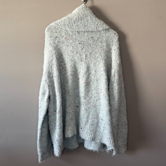 Women's Plus XXL Lou & Grey Loft Speckled Confetti Cowl Neck Soft Sweater - Picture 4 of 8